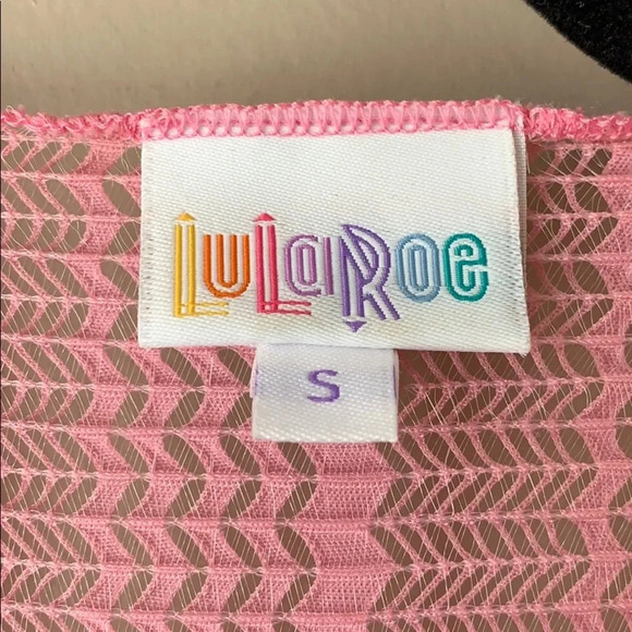 Lularoe Monroe pink fringed cardigan sz sm - Picture 4 of 5